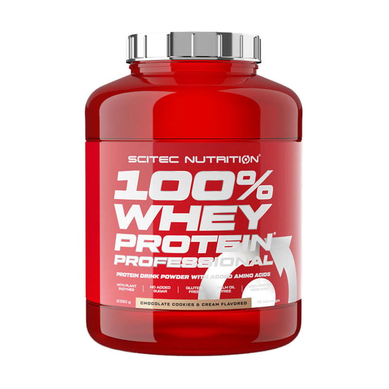 Пpoтeїн Scitec Nutrition 100% Whey Protein Professional Шоколадне печиво з кремом, в порошку, 2.35 кг